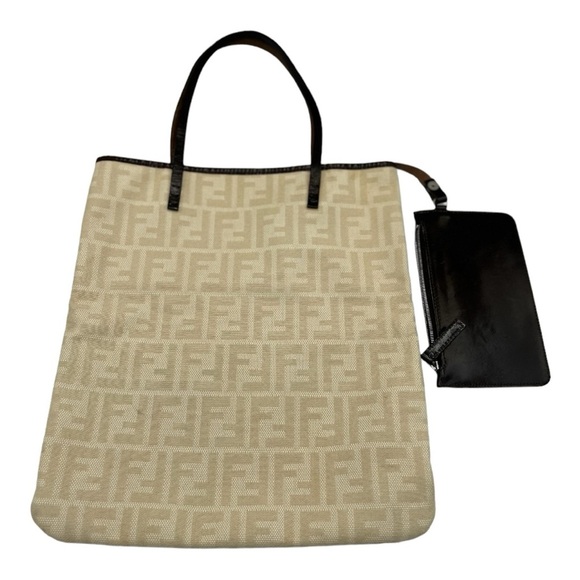 Fendi Zucca. Tote with Pouch - Picture 13 of 16
